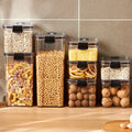 Kit de Potes Herméticos Organizadores para Cozinha – Grãos, Temperos e Mantimentos